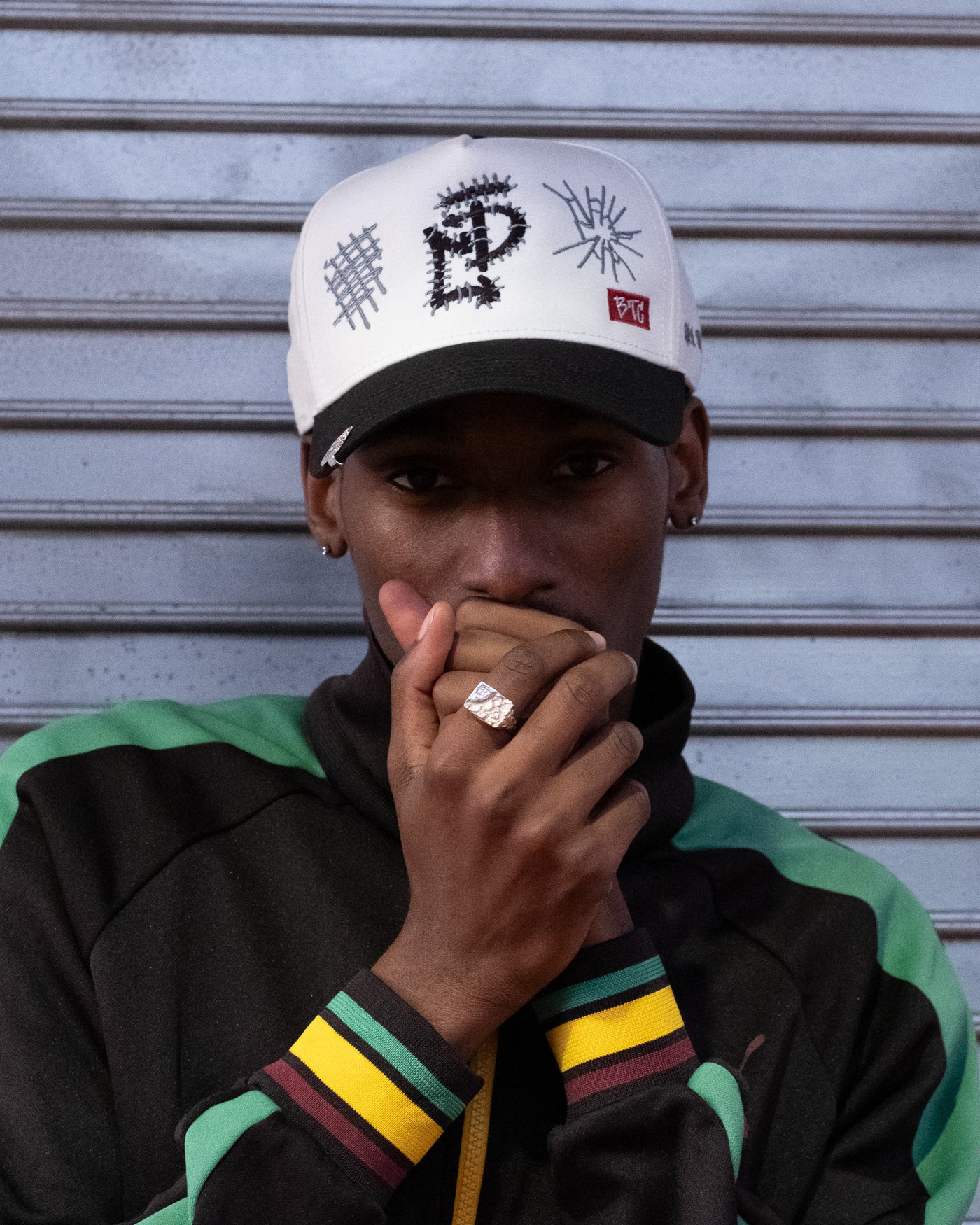 JC Black OG Cap, embroidered JCD snapback