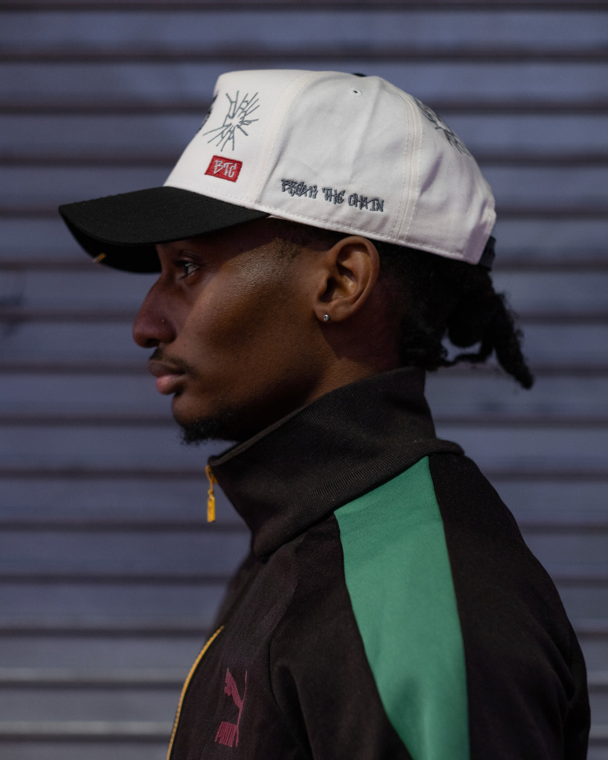 JC Black OG Cap, embroidered JCD snapback