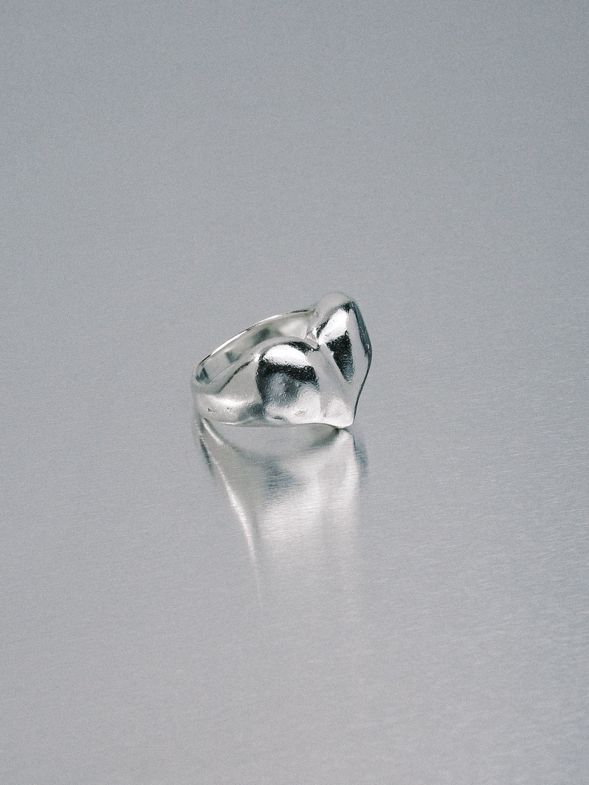 Custom Love Heart Ring, 925 silver