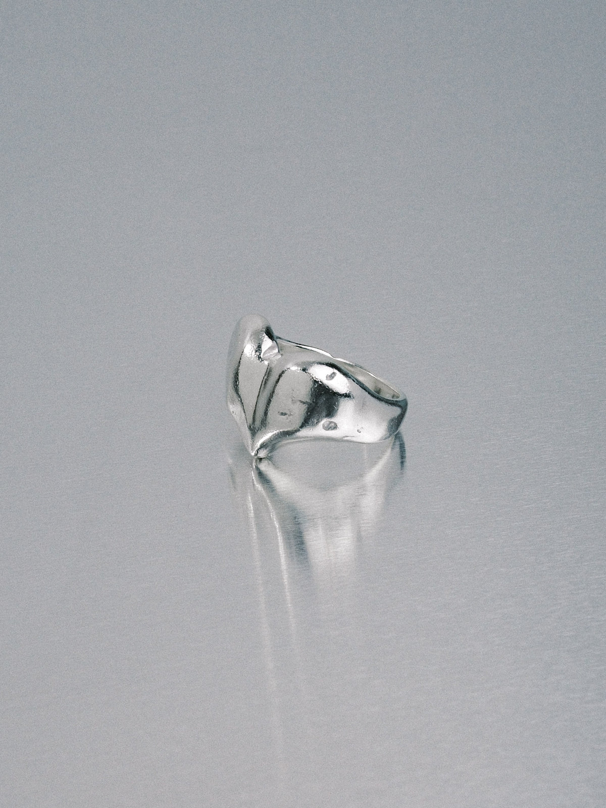 Custom Love Heart Ring, 925 silver