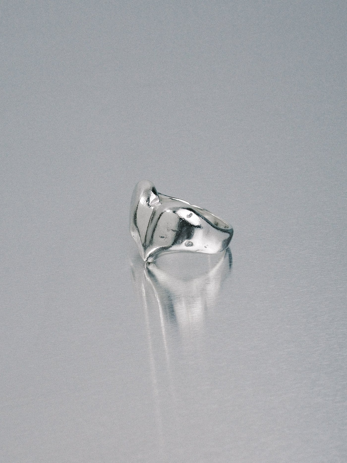 Custom Love Heart Ring, 925 silver