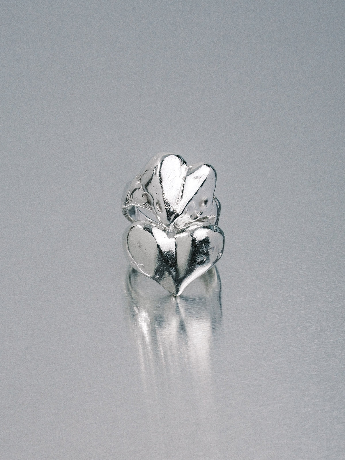 Custom Love Heart Ring, 925 silver