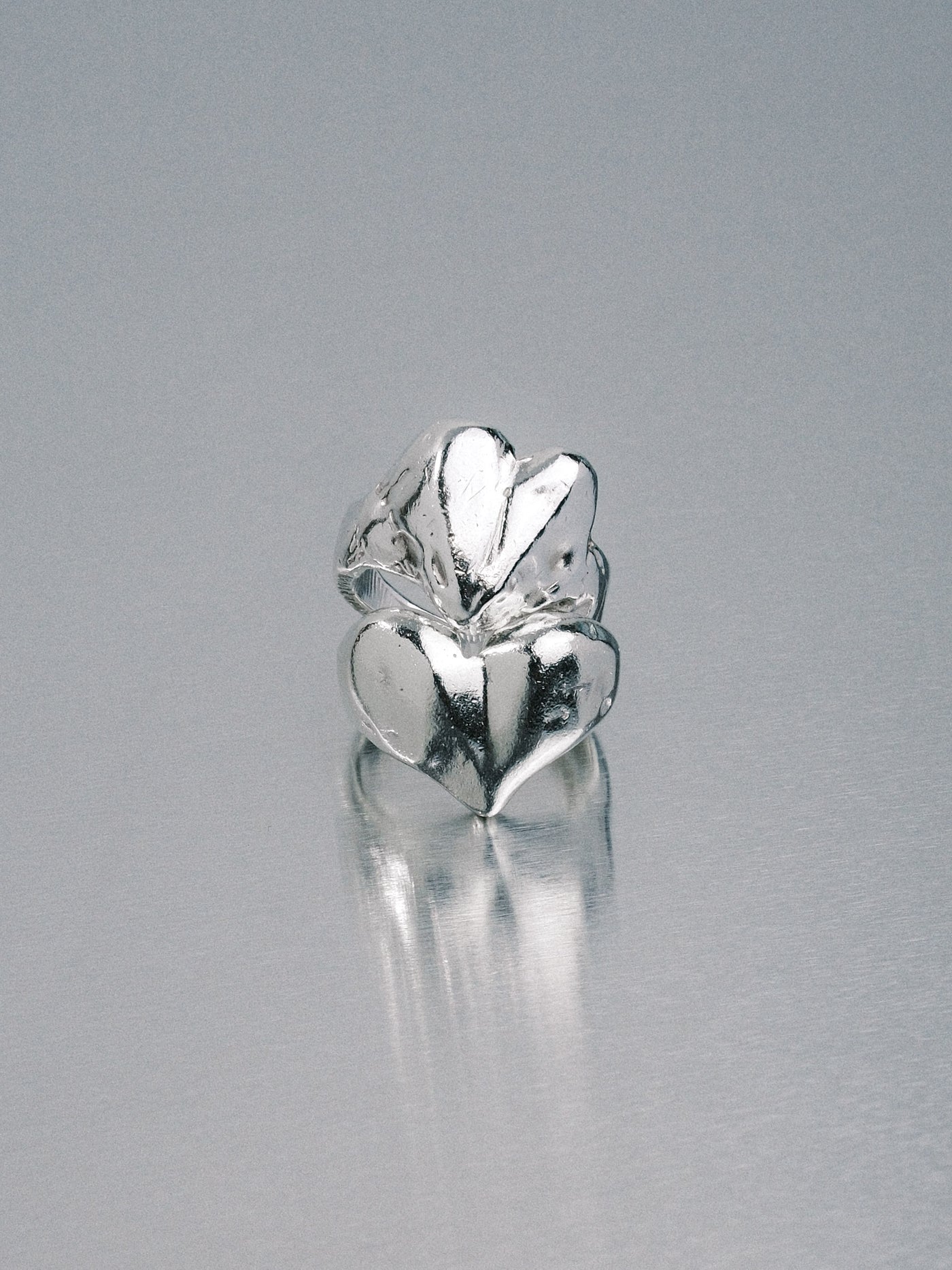 Custom Love Heart Ring, 925 silver