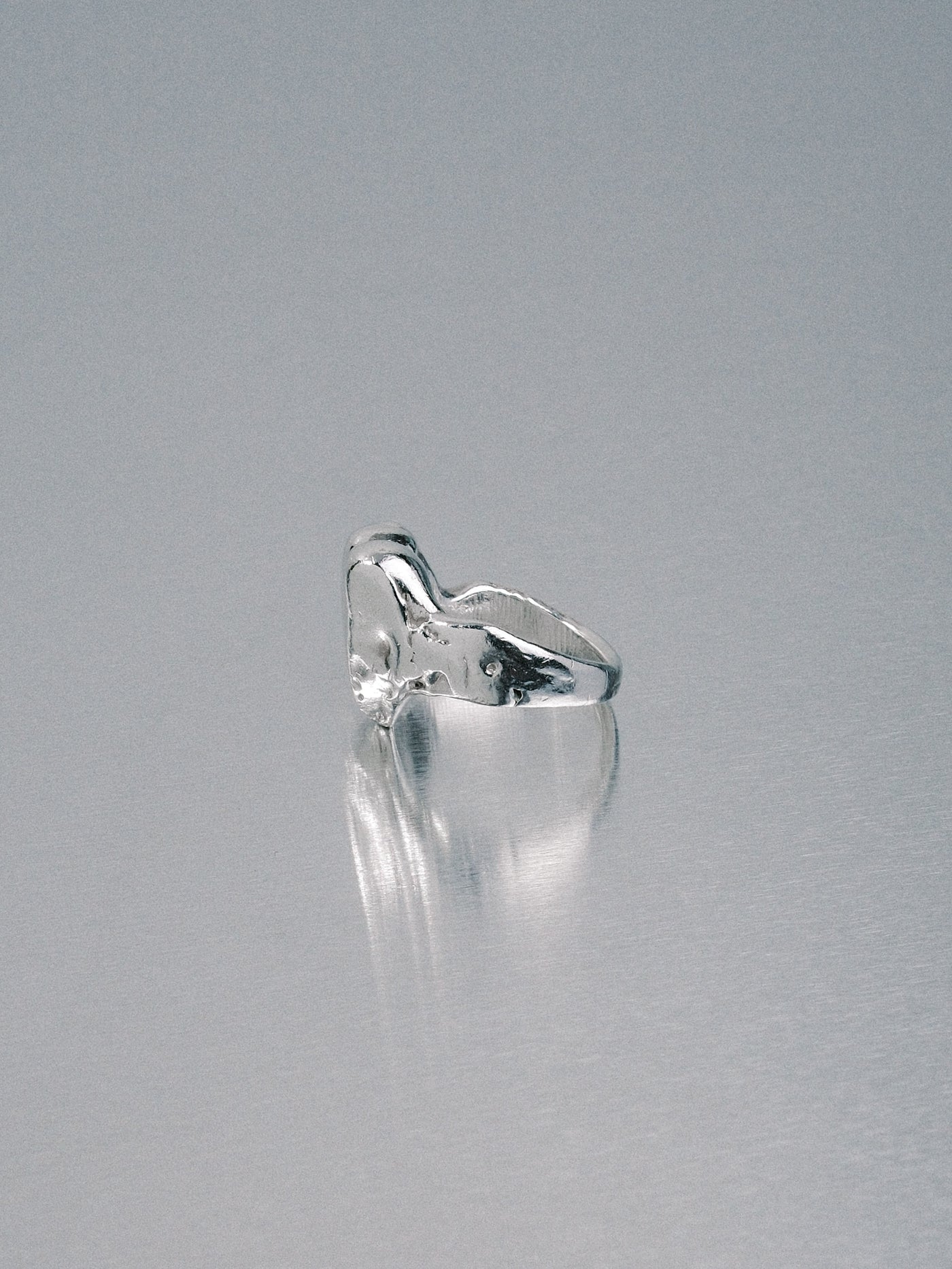 Custom Love Heart Ring, 925 silver