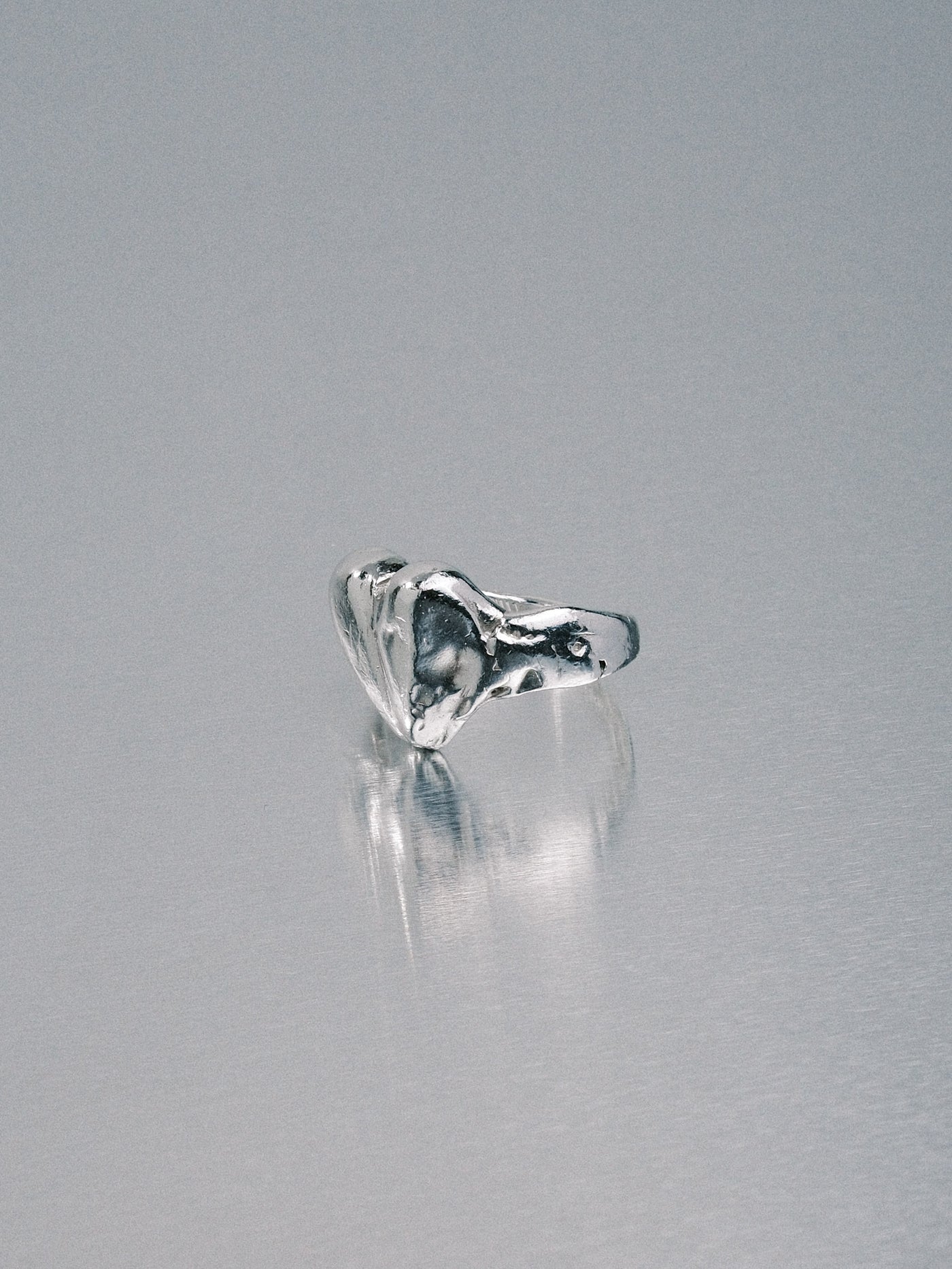 Custom Love Heart Ring, 925 silver