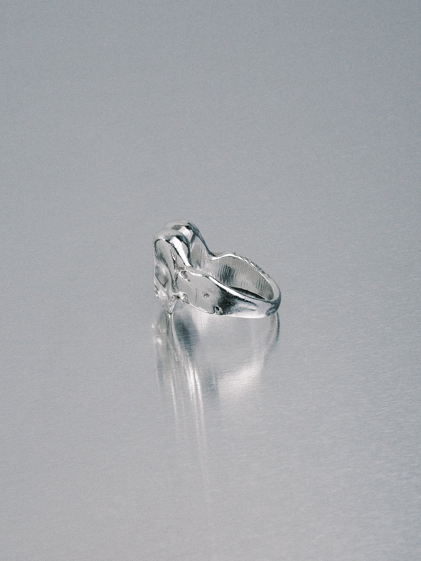 Custom Love Heart Ring, 925 silver