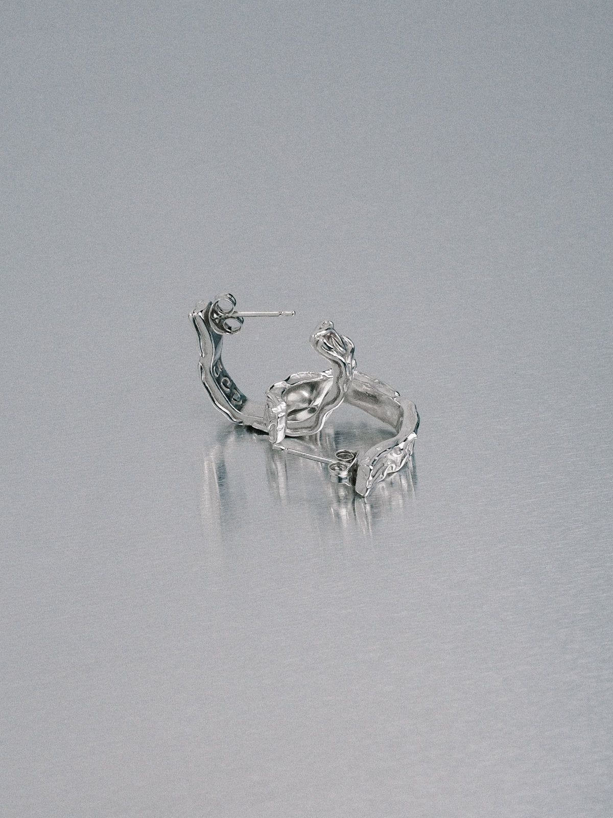 Biomorphic Earrings, 925 silver