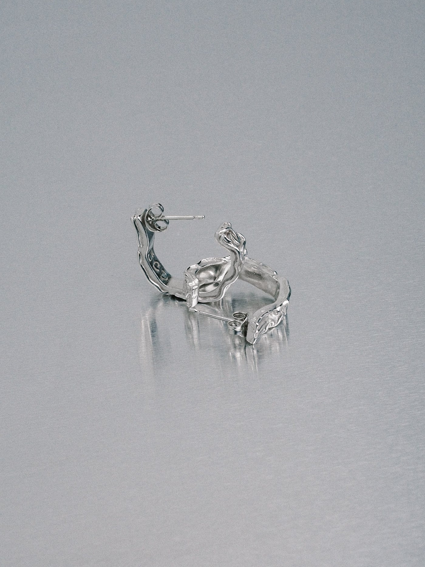 Biomorphic Earrings, 925 silver