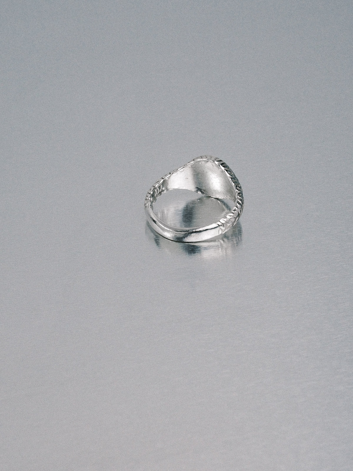 Biomorphic Circle Signet, 925 silver