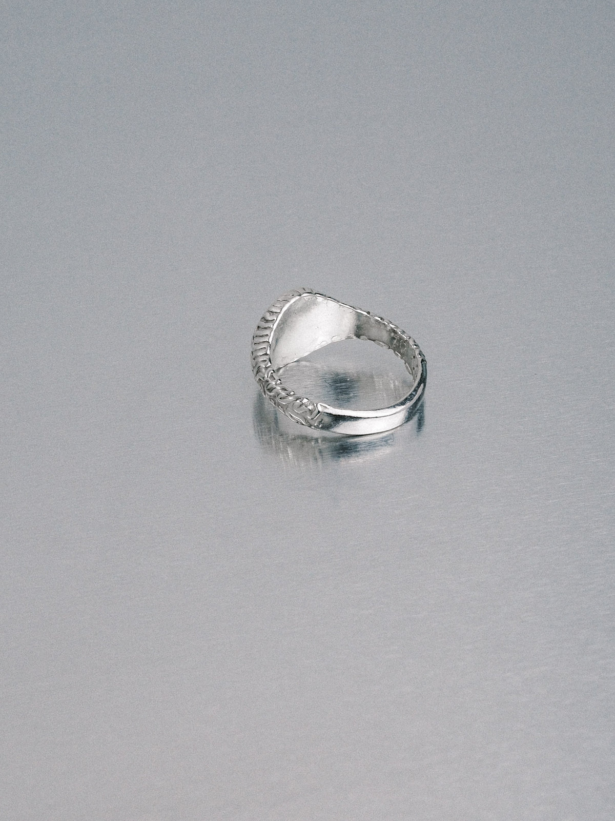 Biomorphic Circle Signet, 925 silver