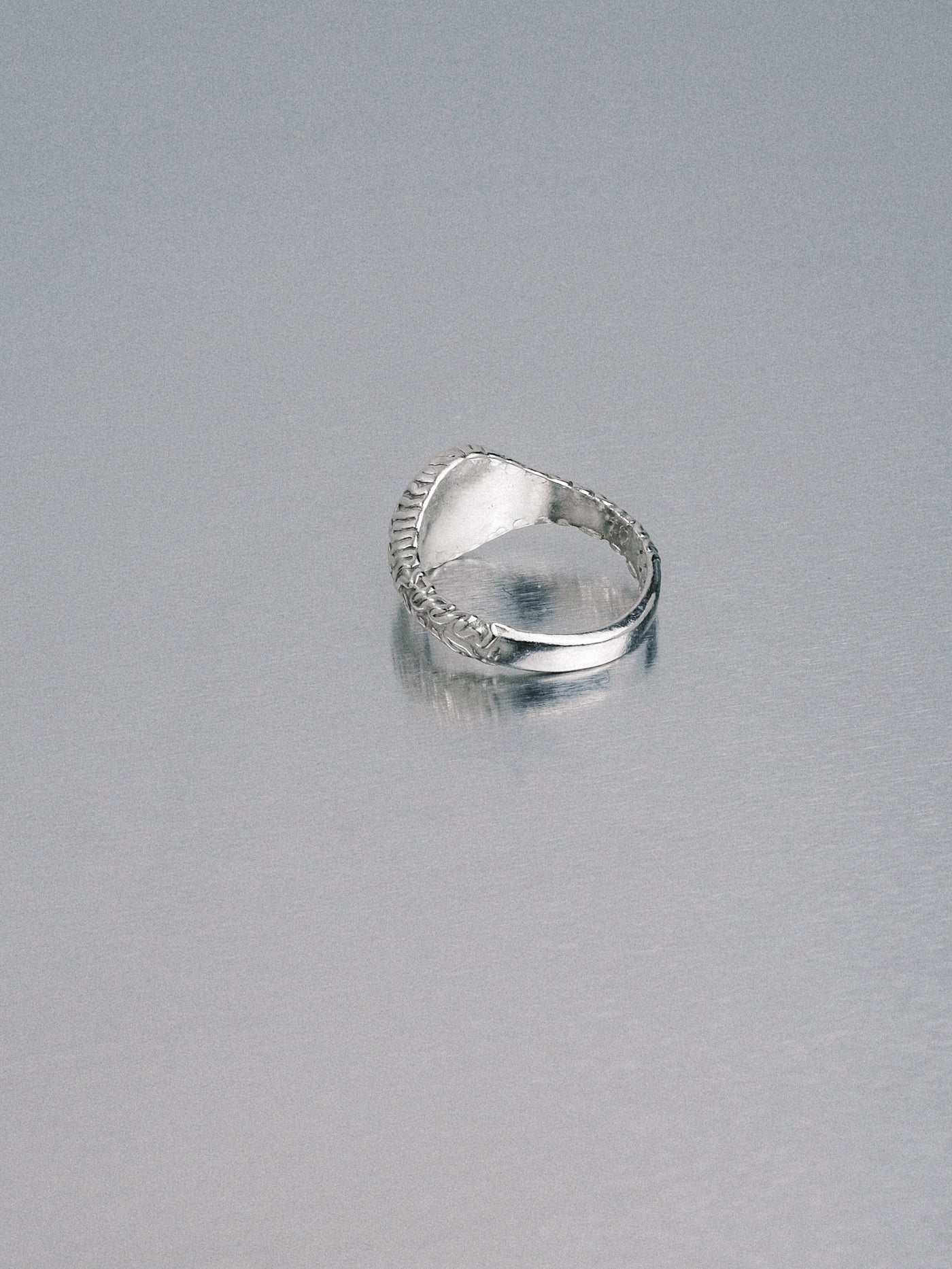Biomorphic Circle Signet, 925 silver