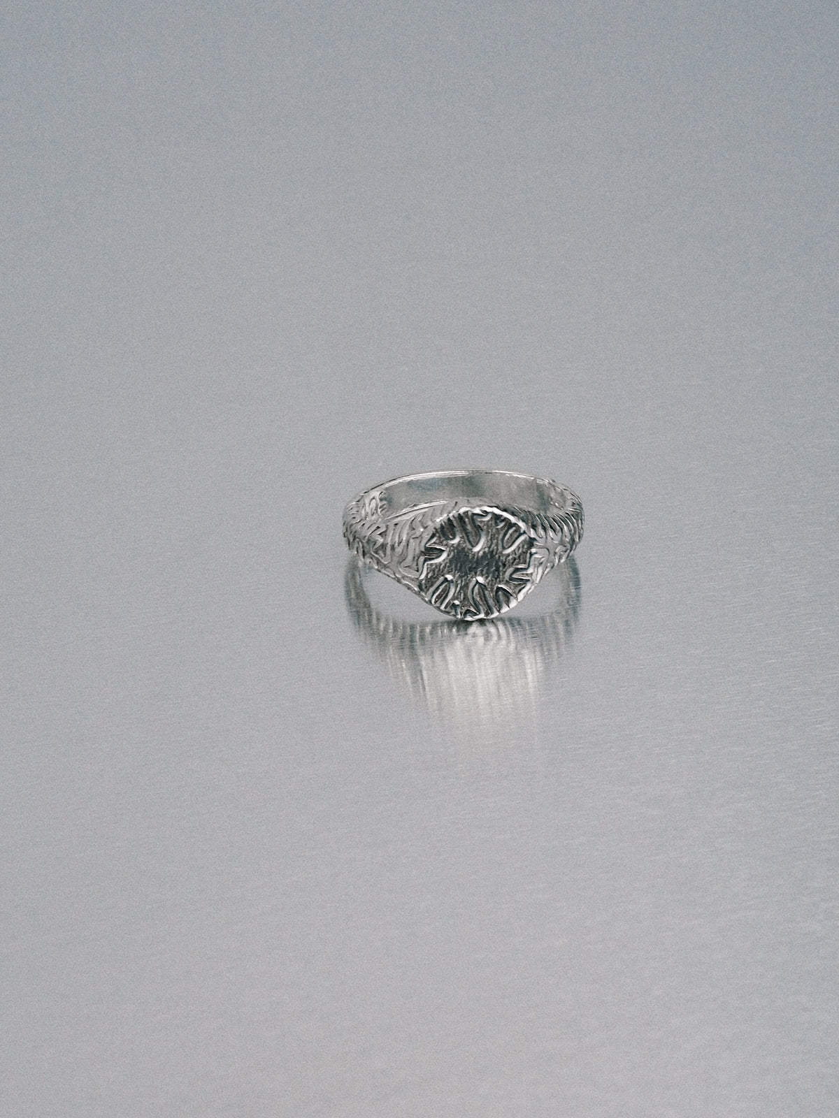 Biomorphic Circle Signet, 925 silver