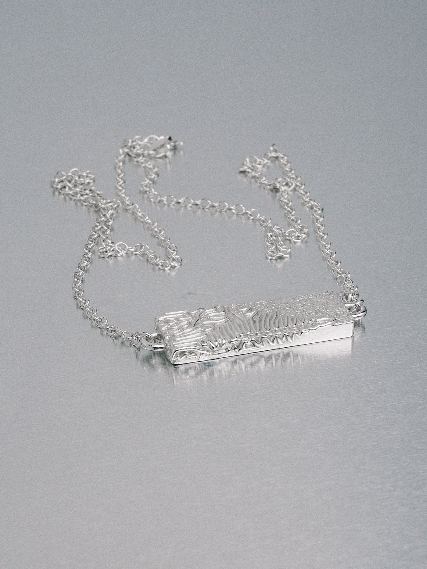 Biomorphic Necklace, 925 silver