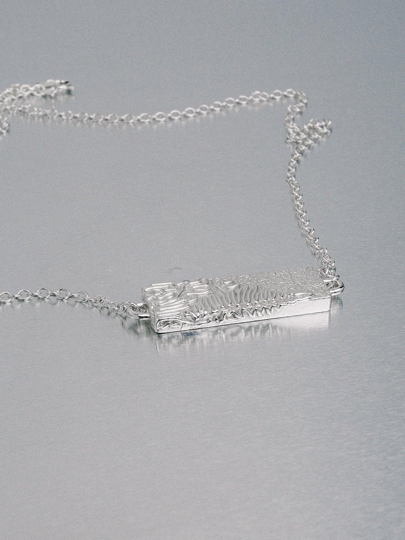 Biomorphic Necklace, 925 silver