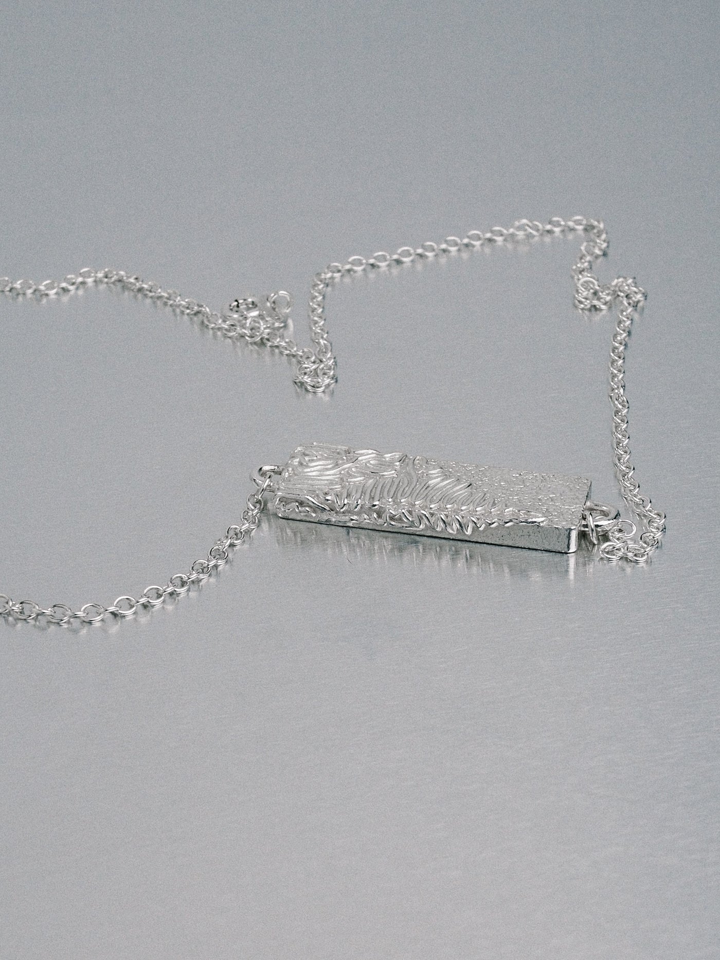 Biomorphic Necklace, 925 silver