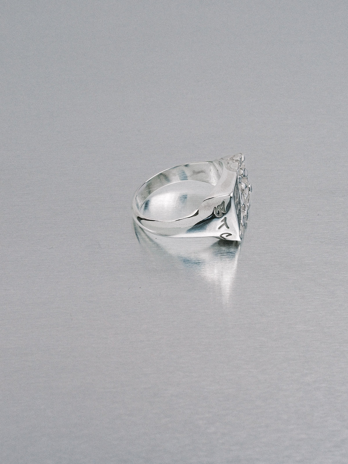 Asymmetric Nugget Chunky Ring, 935 silver