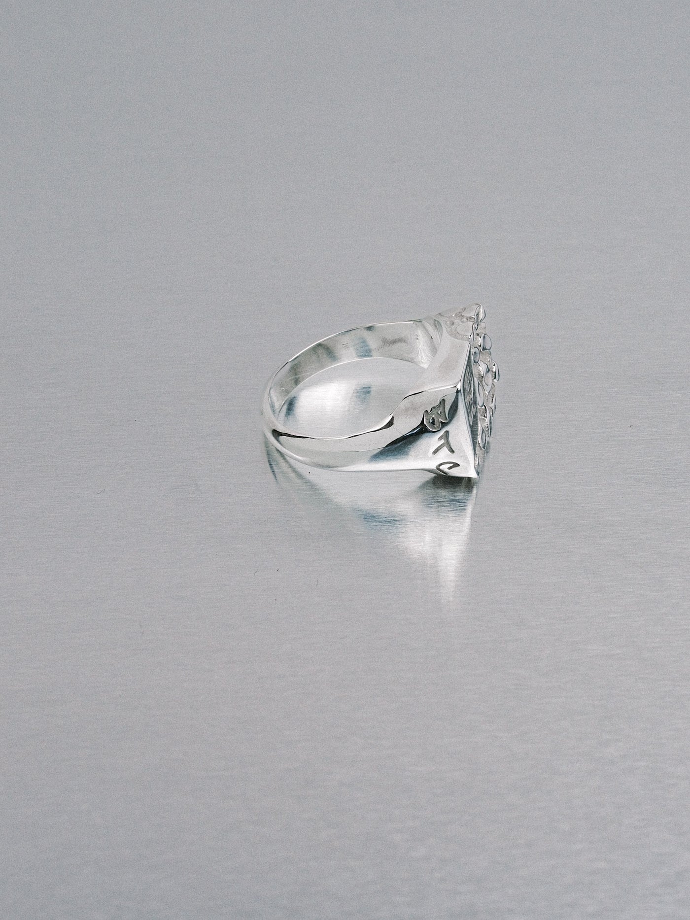 Asymmetric Nugget Chunky Ring, 935 silver