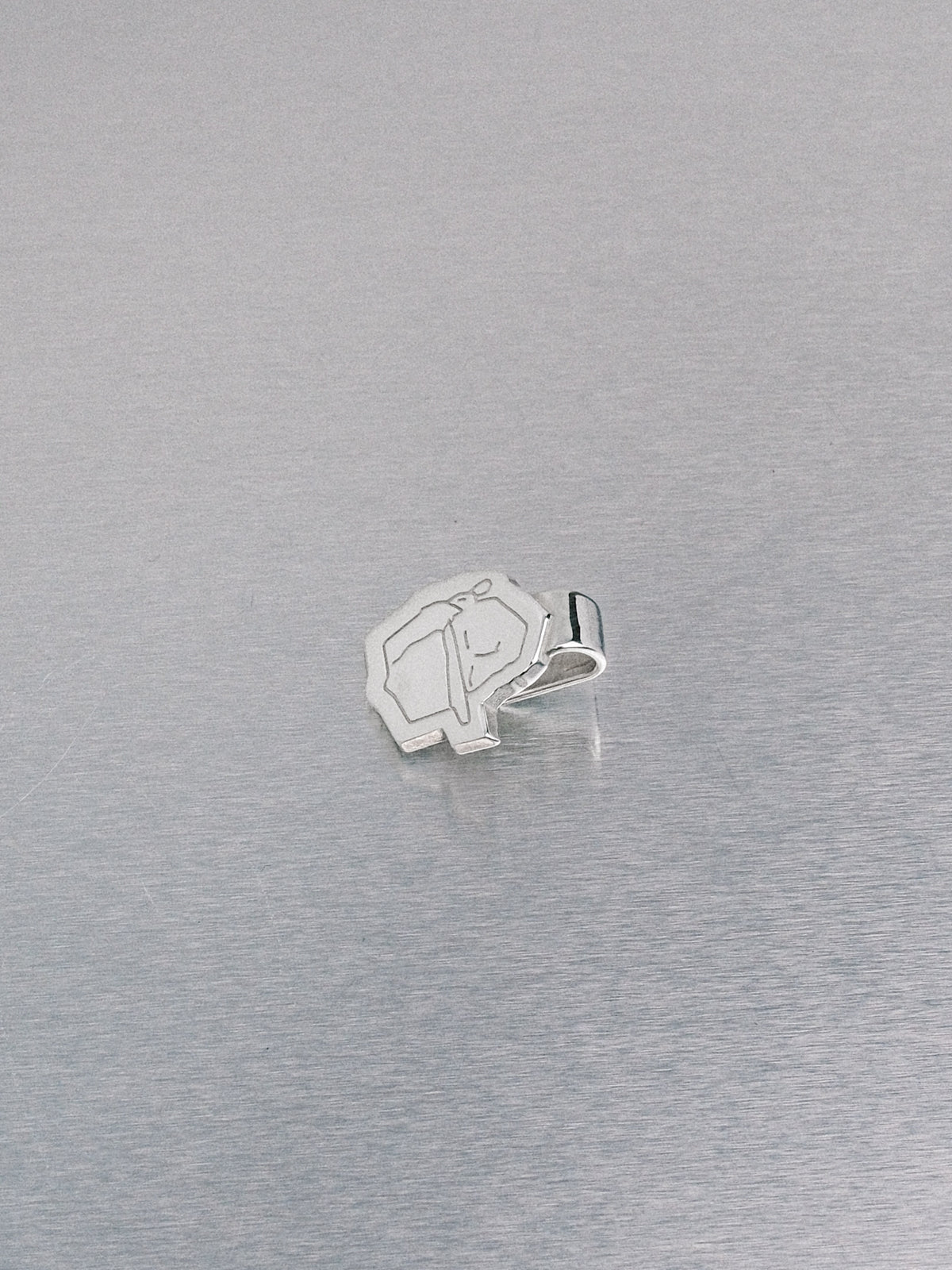 Cartoon Hat Clip, 935 silver
