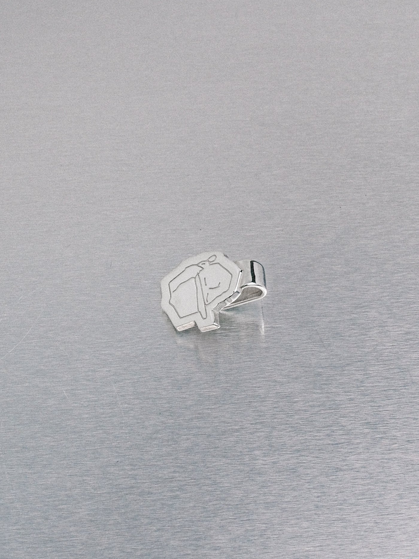 Cartoon Hat Clip, 935 silver