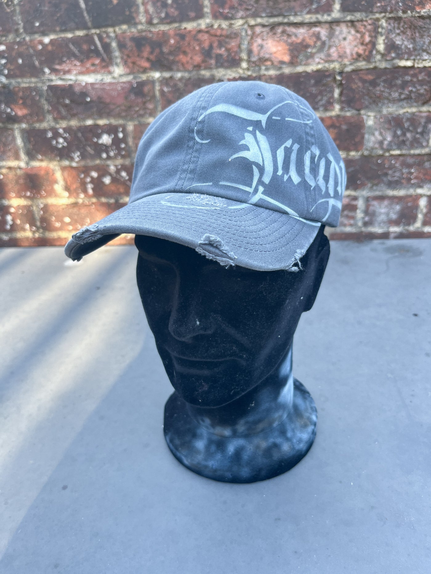 Faded Grey Airbrushed Baseball Cap