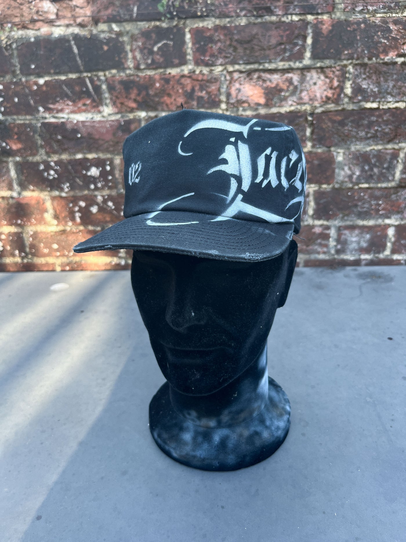 Faded Black Airbrushed Cap