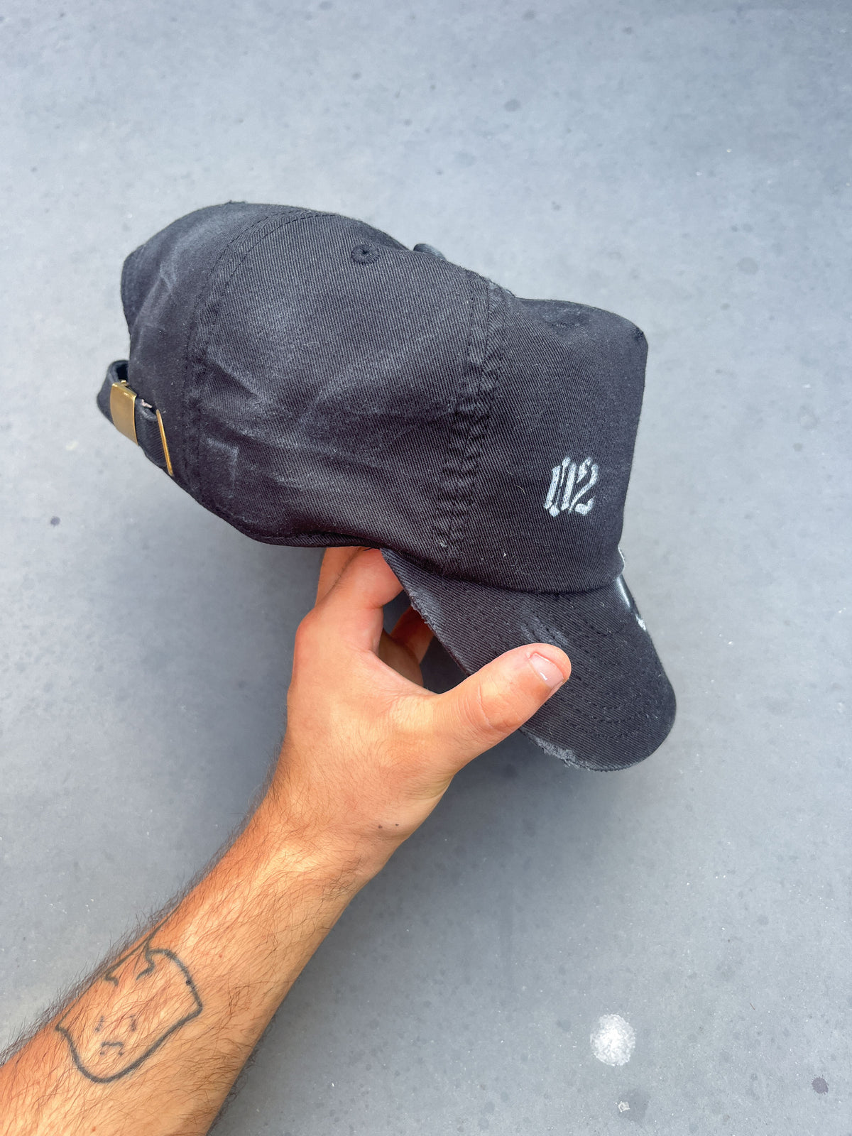Faded Black Airbrushed Cap