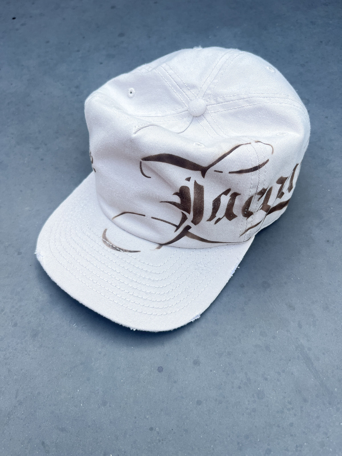 Cream Airbrushed Cap