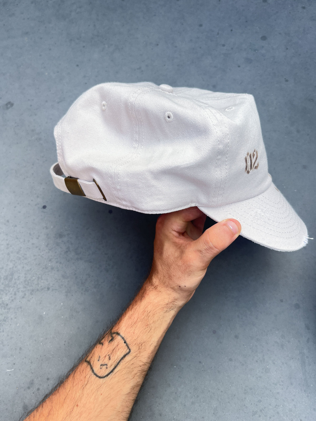 Cream Airbrushed Cap