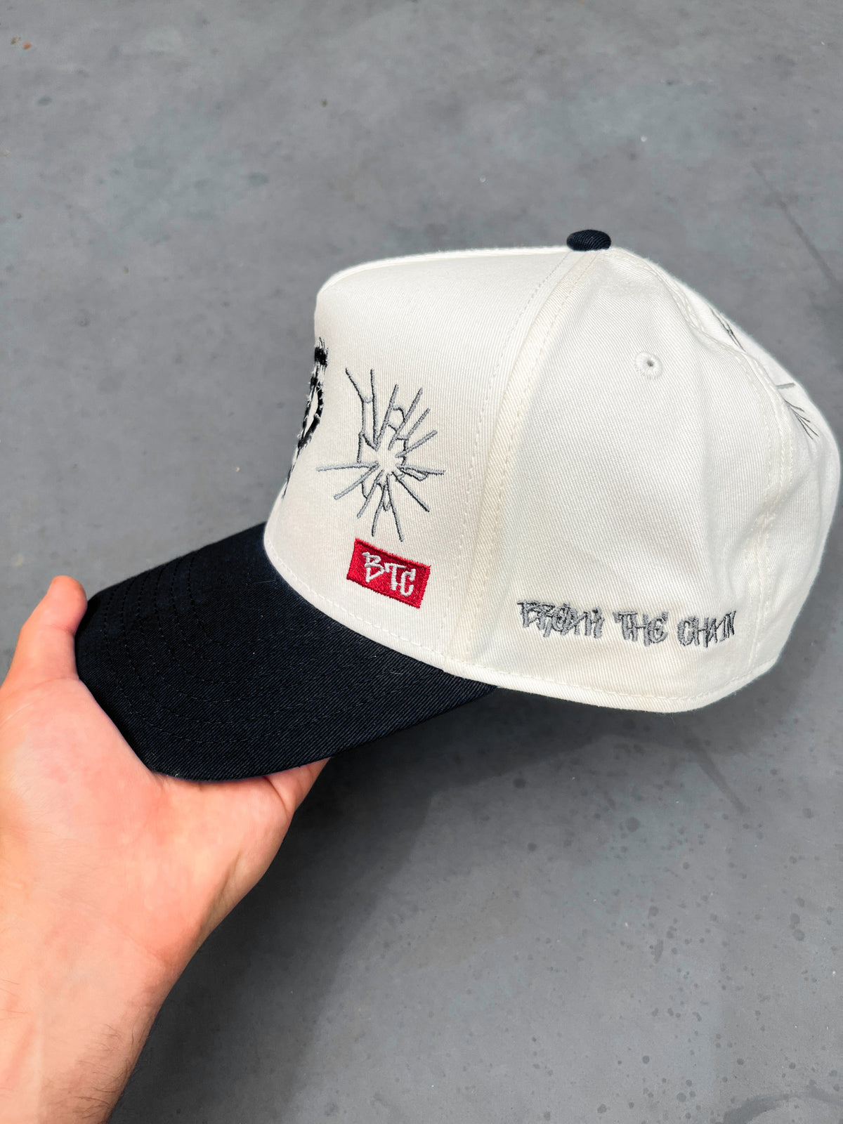 JC Black OG Cap, embroidered JCD snapback
